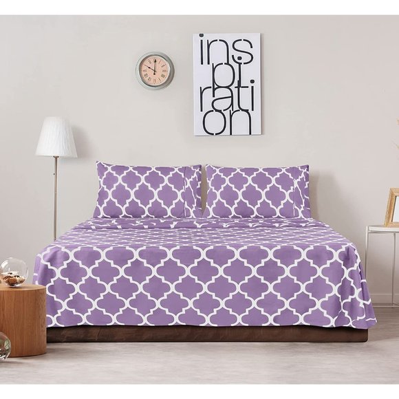 Queen or Eastern King Bed Sheets Set - 4 Piece Bedding - Picture 7 of 9